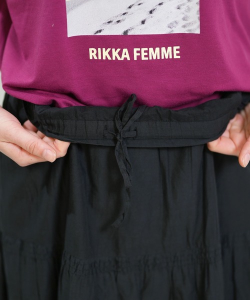RIKKA FEMME(リッカファム)の「RIKKA FEMME/リッカファム スカート ロングスカート ティアードスカート RF6S-3501(スカート・レディース・カーキ/ブラック/オレンジ/ホワイト・FREE)」の21枚目の写真
