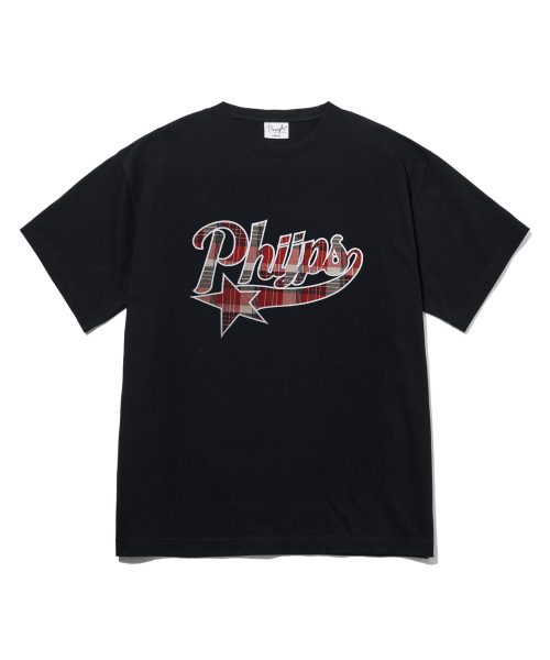 PHYSICAL DEPARTMENT(フィジカル デパートメント)の「チェックスターテールロゴ半袖Tシャツ_ブラック(Tシャツ/カットソー・レディース・その他・SMALL/MEDIUM/LARGE/X-LARGE)」の2枚目の写真