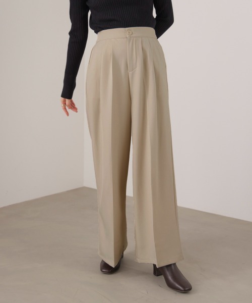 Bou Jeloud(ブージュルード)の「2タックストレートパンツ(その他パンツ・レディース・チャコールグレー/アイボリー/ブラック・38)」の8枚目の写真