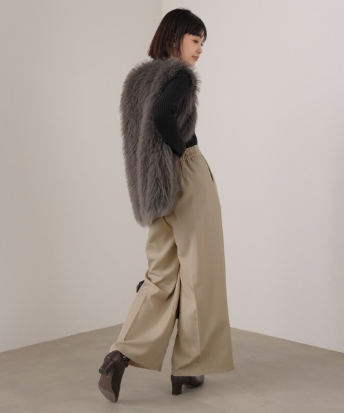 Bou Jeloud(ブージュルード)の「2タックストレートパンツ(その他パンツ・レディース・チャコールグレー/アイボリー/ブラック・38)」の10枚目の写真