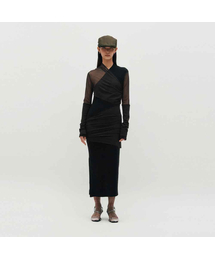 Layered Long Sleeve Dress _ BLACK