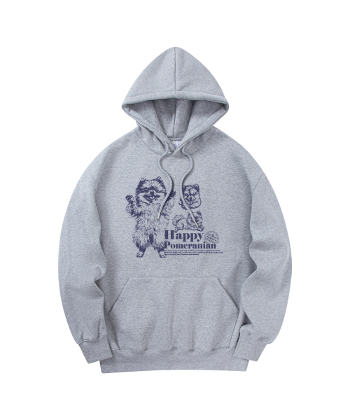 RADINEO(ラディネオ)の「ハッピーポメラニアン フード グレー(パーカー・メンズ・その他・LARGE/X-LARGE/MEDIUM)」の1枚目の写真