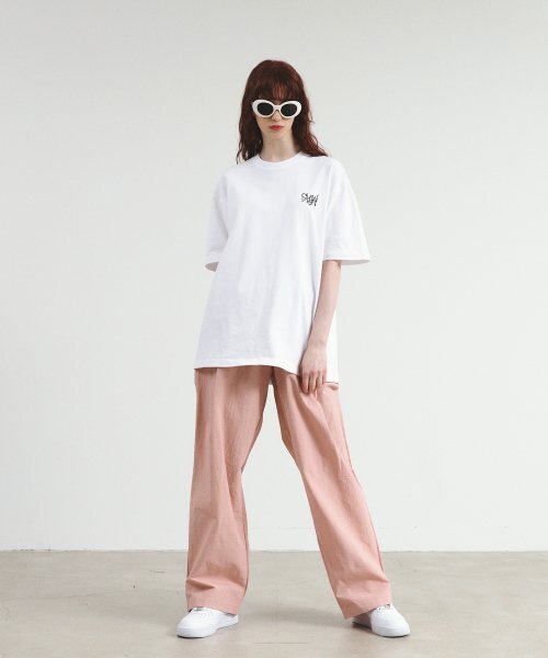 SLOW RECORD HOUSE(スローレコードハウス)の「ナイロンワンタックパンツ_ピンク(その他パンツ・レディース・その他・SMALL/MEDIUM/LARGE)」の3枚目の写真