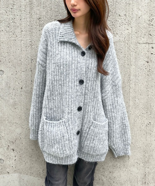 3.3 Field Trip （3.3フィールドトリップ）の「3.3 Field Trip／オーバーニットプルオーバー（ニット/セーター・レディース・ダークグレー/グレー・FREE）」の2枚目の写真