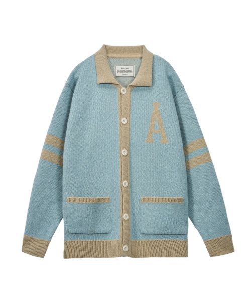 FROM ARLES(フロムアルル)の「プレッピー ニットカーディガン / ブルー(カーディガン/ボレロ・メンズ・ブルー・MEDIUM/LARGE)」の8枚目の写真