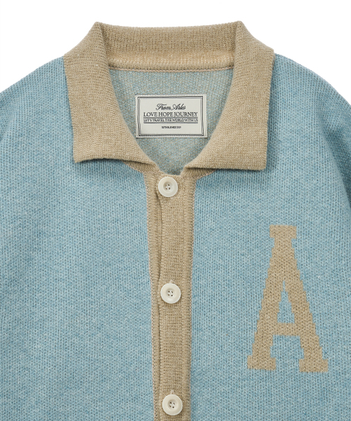 FROM ARLES(フロムアルル)の「プレッピー ニットカーディガン / ブルー(カーディガン/ボレロ・メンズ・ブルー・MEDIUM/LARGE)」の10枚目の写真