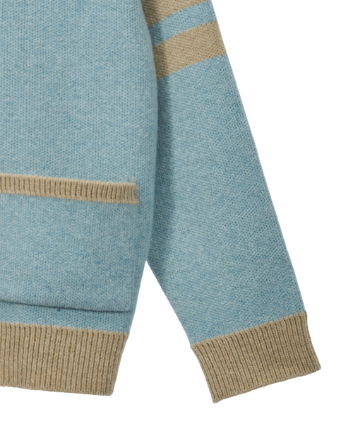 FROM ARLES(フロムアルル)の「プレッピー ニットカーディガン / ブルー(カーディガン/ボレロ・メンズ・ブルー・MEDIUM/LARGE)」の12枚目の写真