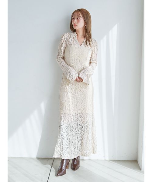 snidelレースワンピース snidel レースロングワンピース