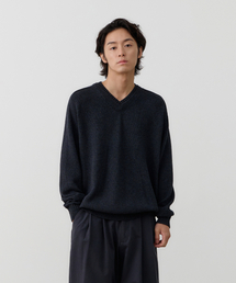 NOUN（ノウン）の「layered V neck knit (charcoal)（ニット/セーター）」