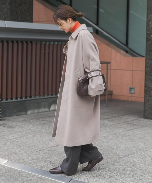 URBAN RESEARCH DOORS（アーバンリサーチドアーズ）の「ウール100バルマカーンコート（その他アウター・レディース・ベージュ系その他/チャコールグレー・SMALL/MEDIUM）」の9枚目の写真