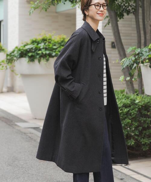 URBAN RESEARCH DOORS（アーバンリサーチドアーズ）の「ウール100バルマカーンコート（その他アウター・レディース・ベージュ系その他/チャコールグレー・SMALL/MEDIUM）」の21枚目の写真