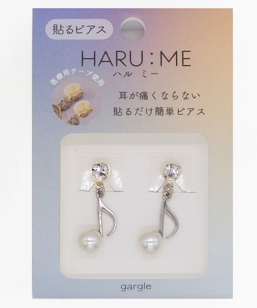gargle(ガーグル)の「gargle ガーグル:HARU:ME シリーズ ハルミー4 パール 音符 イヤリング(貼るピアス)(イヤリング・レディース・シルバー/ゴールド・FREE)」の2枚目の写真