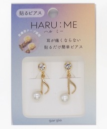 gargle | gargle ガーグル：HARU:ME シリーズ　ハルミー４　パール　音符　イヤリング(貼るピアス)(イヤリング)