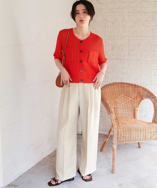 titivate（ティティベイト）の「リネンライクワイドパンツ（その他パンツ・レディース・ライトブラウン/サンドベージュ/ダークグレー/アイボリー/ブラック・L/M/S/SP）」の2枚目の写真