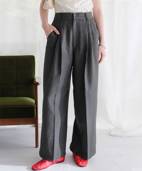 titivate（ティティベイト）の「リネンライクワイドパンツ（その他パンツ・レディース・ライトブラウン/サンドベージュ/ダークグレー/アイボリー/ブラック・L/M/S/SP）」の4枚目の写真