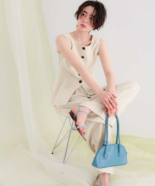 titivate（ティティベイト）の「リネンライクワイドパンツ（その他パンツ・レディース・ライトブラウン/サンドベージュ/ダークグレー/アイボリー/ブラック・L/M/S/SP）」の16枚目の写真