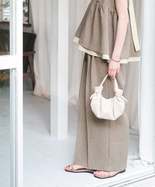 titivate（ティティベイト）の「リネンライクワイドパンツ（その他パンツ・レディース・ライトブラウン/サンドベージュ/ダークグレー/アイボリー/ブラック・L/M/S/SP）」の6枚目の写真