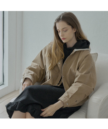 Quilted Liner Hooded Jumper - BLACK