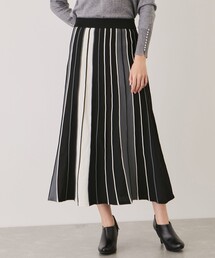 ロング 配色 マルチカラー」に該当するレディースのスカート