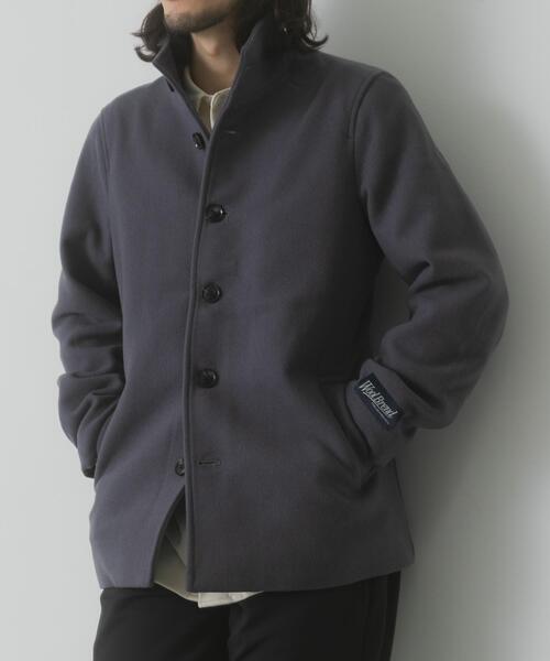 ITEMS URBANRESEARCH(アイテムズ アーバンリサーチ)の「ウールブレンドスタンドカラーコート(その他アウター・メンズ・ネイビー/グレー/ブラック・MEDIUM/LARGE)」の2枚目の写真