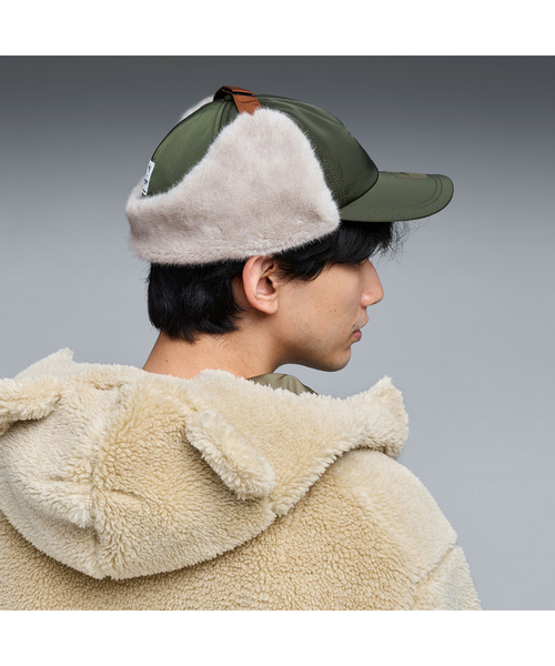 PUMA（プーマ）の「PUMA プーマ ユニセックス PUMA x モンスターハンターワイルズ アイルー トラッパー ハット（ハット・メンズ・グリーン系その他・MEDIUM/LARGE）」の3枚目の写真