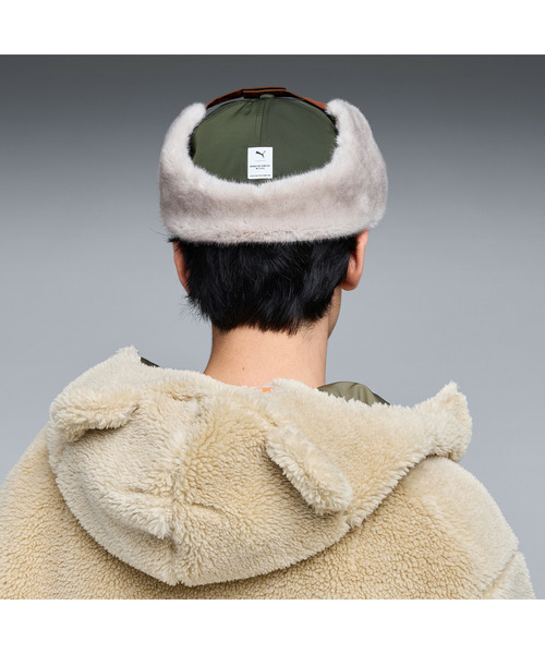 PUMA（プーマ）の「PUMA プーマ ユニセックス PUMA x モンスターハンターワイルズ アイルー トラッパー ハット（ハット・メンズ・グリーン系その他・MEDIUM/LARGE）」の4枚目の写真