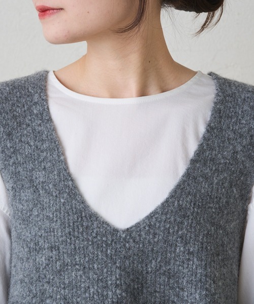 片畦ニットビスチェ（ニット/セーター）｜PUAL CE CIN（ピュアルセシン