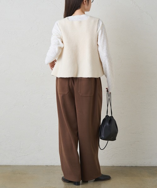 PUAL CE CIN（ピュアルセシン）の「片畦ニットビスチェ（ニット/セーター・レディース・グレー/ブラック/アイボリー・FREE）」の9枚目の写真