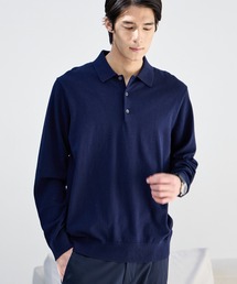 GLOBAL WORK | シルクブレンドニット/ニットポロシャツ/Salon de GW/638786(ポロシャツ)