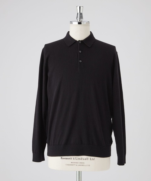 GLOBAL WORK（グローバルワーク）の「シルクブレンドニット/ニットポロシャツ/Salon de GW/638786（ポロシャツ・メンズ・ネイビー/ブラック/ライトグレー・X-LARGE/LARGE/MEDIUM/SMALL）」の20枚目の写真