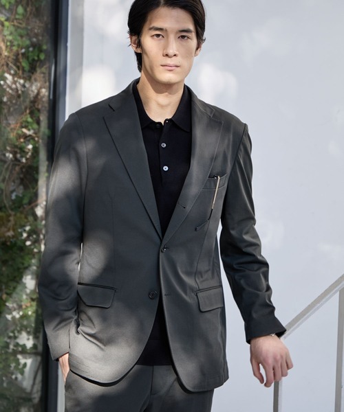 GLOBAL WORK（グローバルワーク）の「シルクブレンドニット/ニットポロシャツ/Salon de GW/638786（ポロシャツ・メンズ・ネイビー/ブラック/ライトグレー・X-LARGE/LARGE/MEDIUM/SMALL）」の5枚目の写真