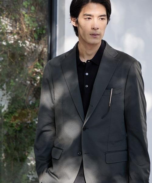 GLOBAL WORK（グローバルワーク）の「シルクブレンドニット/ニットポロシャツ/Salon de GW/638786（ポロシャツ・メンズ・ネイビー/ブラック/ライトグレー・X-LARGE/LARGE/MEDIUM/SMALL）」の6枚目の写真