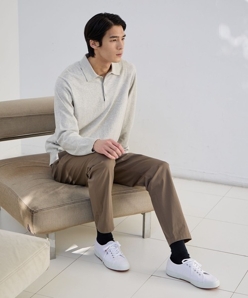 GLOBAL WORK（グローバルワーク）の「シルクブレンドニット/ニットポロシャツ/Salon de GW/638786（ポロシャツ・メンズ・ネイビー/ブラック/ライトグレー・X-LARGE/LARGE/MEDIUM/SMALL）」の11枚目の写真