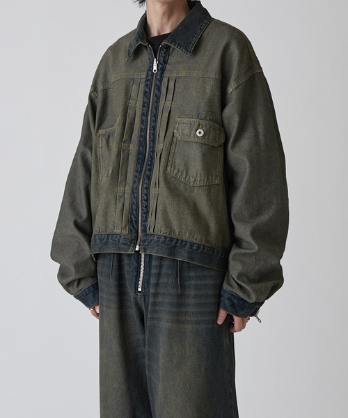 Lui's（ルイス）の「【Neucon】VINTAGE WASH REVERSIBLE DENIM JACKET / ヴィンテージウォッシュリバーシブルデニムジャケット / セットアップ対応（デニムジャケット・メンズ・ブラック/インディゴブルー・1/2）」の19枚目の写真