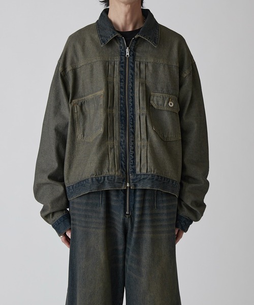 Lui's（ルイス）の「【Neucon】VINTAGE WASH REVERSIBLE DENIM JACKET / ヴィンテージウォッシュリバーシブルデニムジャケット / セットアップ対応（デニムジャケット・メンズ・ブラック/インディゴブルー・1/2）」の18枚目の写真