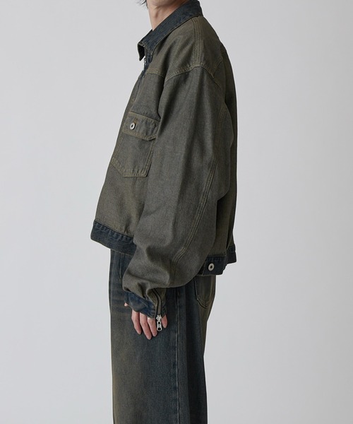 Lui's（ルイス）の「【Neucon】VINTAGE WASH REVERSIBLE DENIM JACKET / ヴィンテージウォッシュリバーシブルデニムジャケット / セットアップ対応（デニムジャケット・メンズ・ブラック/インディゴブルー・1/2）」の20枚目の写真