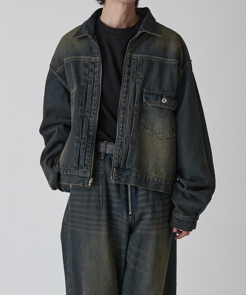 Lui's（ルイス）の「【Neucon】VINTAGE WASH REVERSIBLE DENIM JACKET / ヴィンテージウォッシュリバーシブルデニムジャケット / セットアップ対応（デニムジャケット・メンズ・ブラック/インディゴブルー・1/2）」の22枚目の写真
