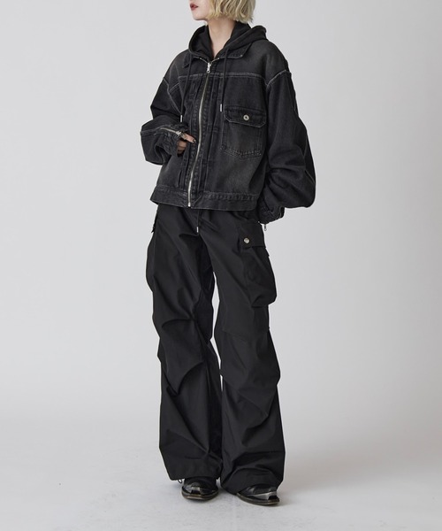 Lui's（ルイス）の「【Neucon】VINTAGE WASH REVERSIBLE DENIM JACKET / ヴィンテージウォッシュリバーシブルデニムジャケット / セットアップ対応（デニムジャケット・メンズ・ブラック/インディゴブルー・1/2）」の14枚目の写真