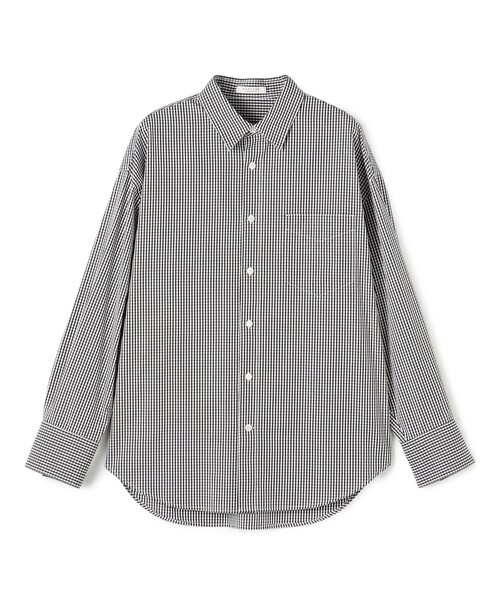 MACPHEE(マカフィー)の「コットンポプリン レギュラーカラーシャツ(シャツ/ブラウス・レディース・ダークブラウン/ライトグリーン・36)」の2枚目の写真