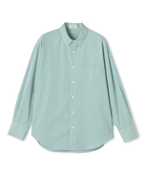 MACPHEE(マカフィー)の「コットンポプリン レギュラーカラーシャツ(シャツ/ブラウス・レディース・ダークブラウン/ライトグリーン・36)」の1枚目の写真