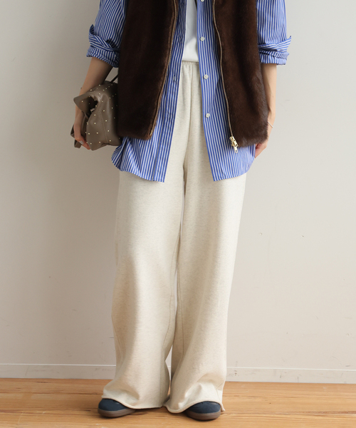 JOURNAL STANDARD relume(ジャーナルスタンダード レリューム)の「《一部WEB限定追加15 / 新色》ワイドスウェットパンツ(スウェットパンツ・レディース・ネイビー/グレー/ブラウン/オートミール・FREE)」の15枚目の写真