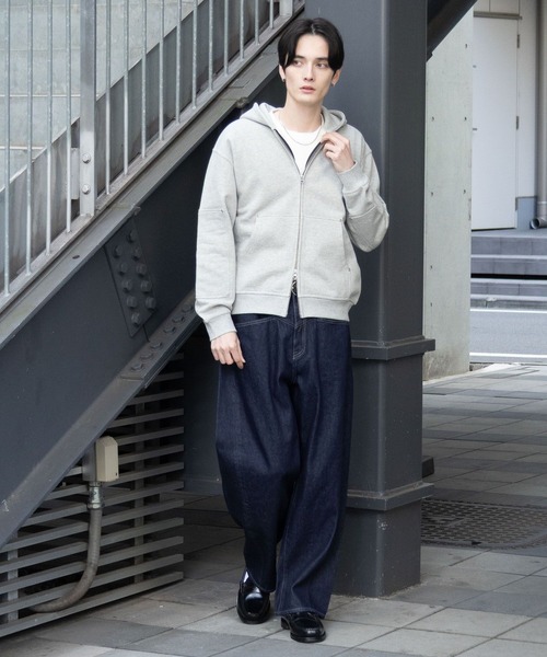 RAGEBLUE（レイジブルー）の「Vintage Short Zip Parker/ヴィンテージ加工ショートジップパーカー（パーカー・メンズ・ライトブルー/アッシュグレー/ダークグレー/ピンク系その他・MEDIUM/LARGE）」の12枚目の写真