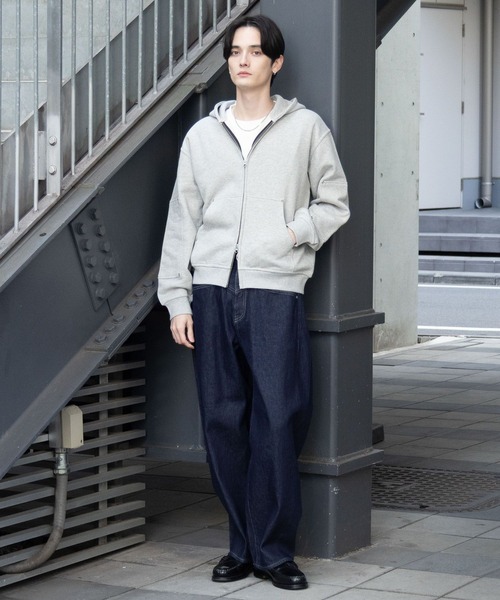 RAGEBLUE（レイジブルー）の「Vintage Short Zip Parker/ヴィンテージ加工ショートジップパーカー（パーカー・メンズ・ライトブルー/アッシュグレー/ダークグレー/ピンク系その他・MEDIUM/LARGE）」の13枚目の写真