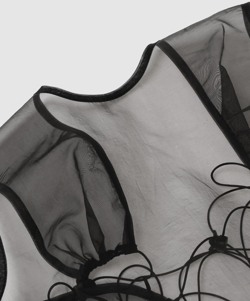 CECILIE BAHNSEN(セシリー バンセン)の「OVERLAY DRESS WITH FITTED BODY(ドレス・レディース・ブラック・8/6)」の4枚目の写真