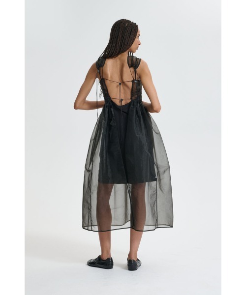 CECILIE BAHNSEN(セシリー バンセン)の「OVERLAY DRESS WITH FITTED BODY(ドレス・レディース・ブラック・8/6)」の9枚目の写真