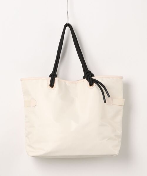 Elura（エルーラ）の「ハンドルロープトート/632907（トートバッグ・レディース・オフホワイト/ブラック/グレー・FREE）」の4枚目の写真