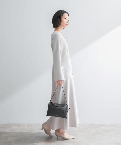 URBAN RESEARCH ROSSO WOMEN(アーバンリサーチ ロッソ)の「ストレッチジョーゼットワンピース(ワンピース・レディース・グレー系その他/ネイビー・FREE)」の8枚目の写真