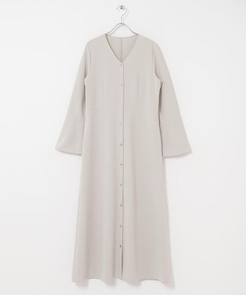 URBAN RESEARCH ROSSO WOMEN(アーバンリサーチ ロッソ)の「ストレッチジョーゼットワンピース(ワンピース・レディース・グレー系その他/ネイビー・FREE)」の9枚目の写真