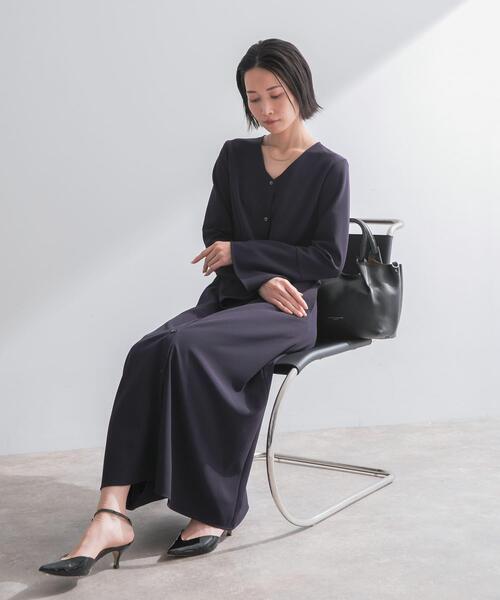 URBAN RESEARCH ROSSO WOMEN(アーバンリサーチ ロッソ)の「ストレッチジョーゼットワンピース(ワンピース・レディース・グレー系その他/ネイビー・FREE)」の15枚目の写真
