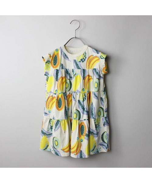 maarook（マルーク）の「トロピカルフルーツPT天竺ティアードワンピース（ワンピース・キッズ・イエロー・130cm/120cm/110cm/100cm）」の4枚目の写真